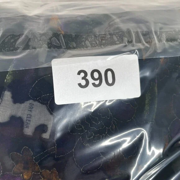 Vintage BurnOut Open Cardigan Womens S/M Floral Black Velvet Trim Dark Fairy - Picture 14 of 15